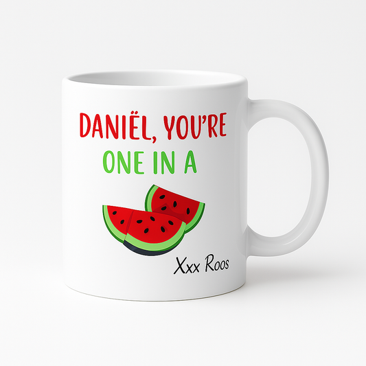 Mok "One in a Melon" (met naam)