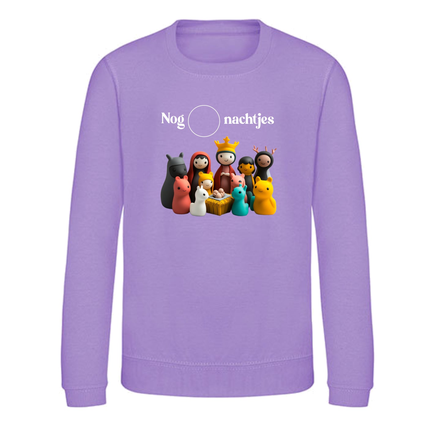 Kerstmis aftel sweater met krijtje