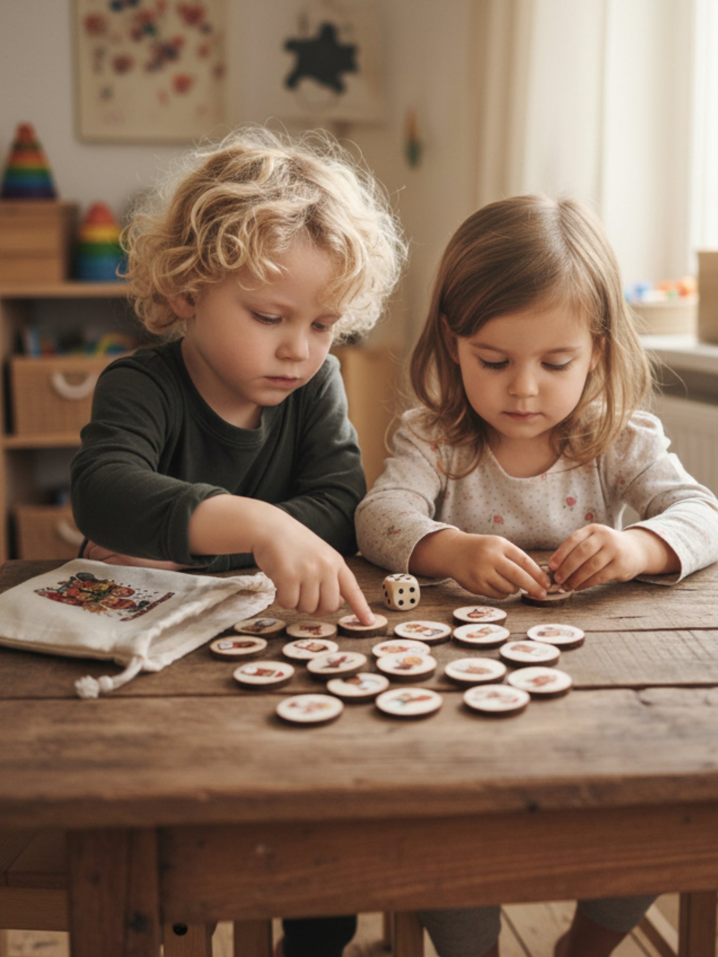 2 kinderen spelen het kinderfeestenspel