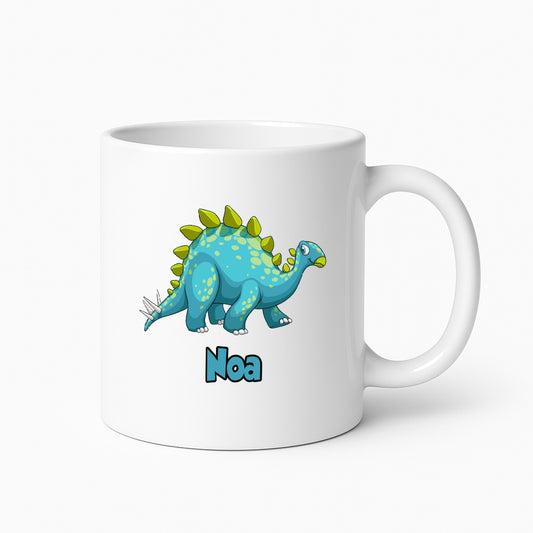 Mok met een dino en naam