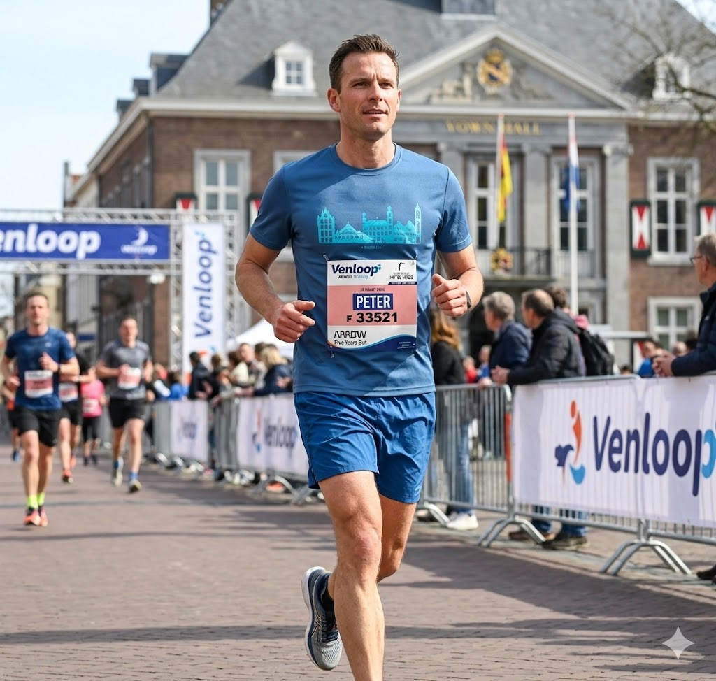 Naamsticker voor startbewijs Venloop