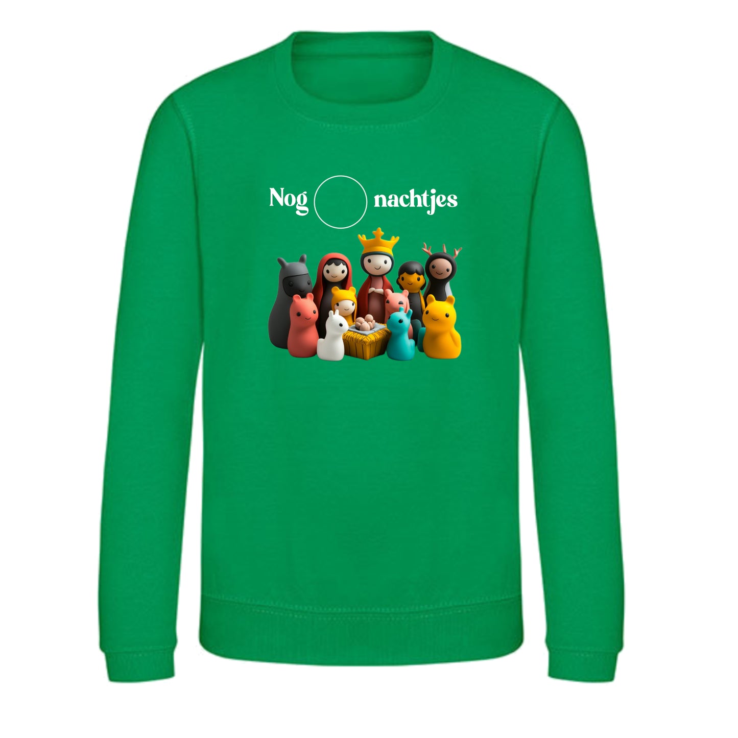 Kerstmis aftel sweater met krijtje