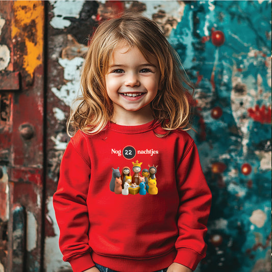 Kerstmis aftel sweater met krijtje