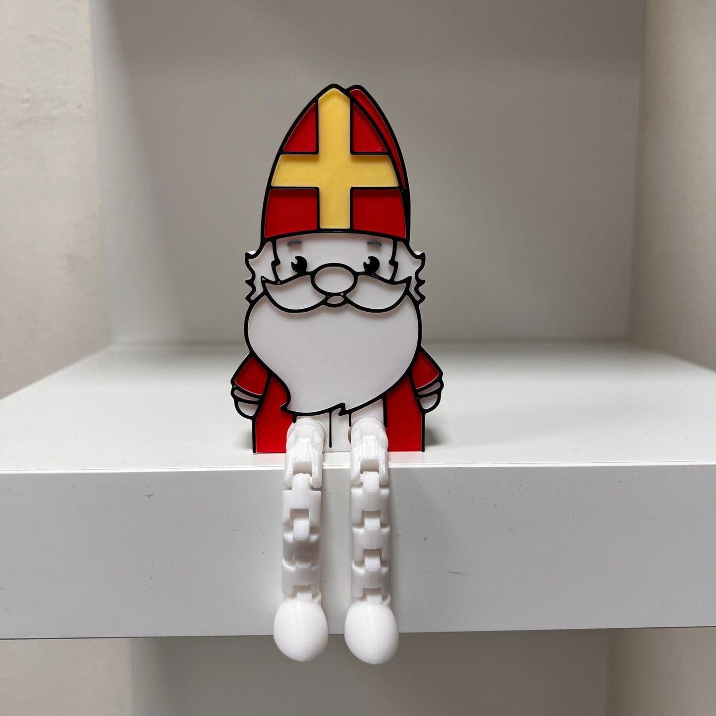 Grappige sinterklaas met wiebelbeentjes