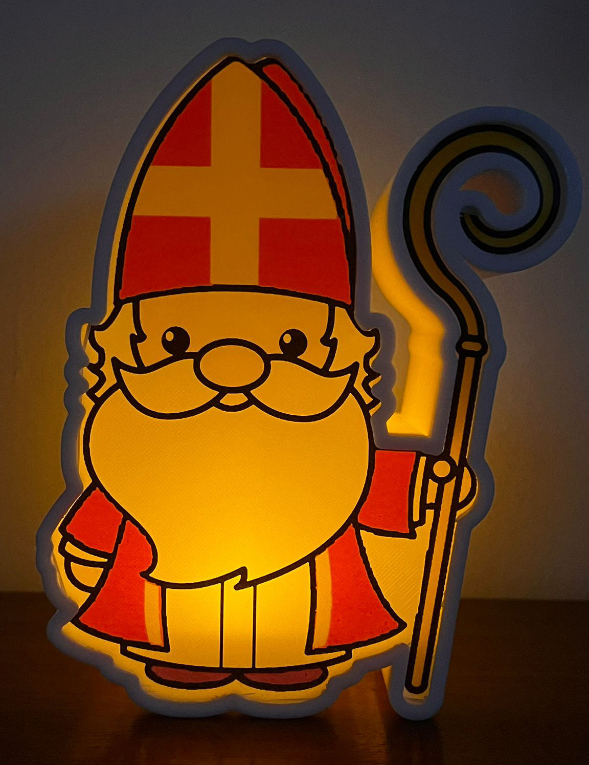 Sinterklaas lampje met waxinelichtje