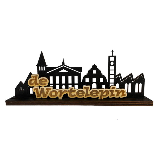 houten skyline blerick wortelepin zwart met verwisselbaar inzetstuk