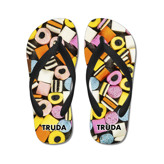 slippers engelse drop met naam gepersonaliseerd kleurrijk