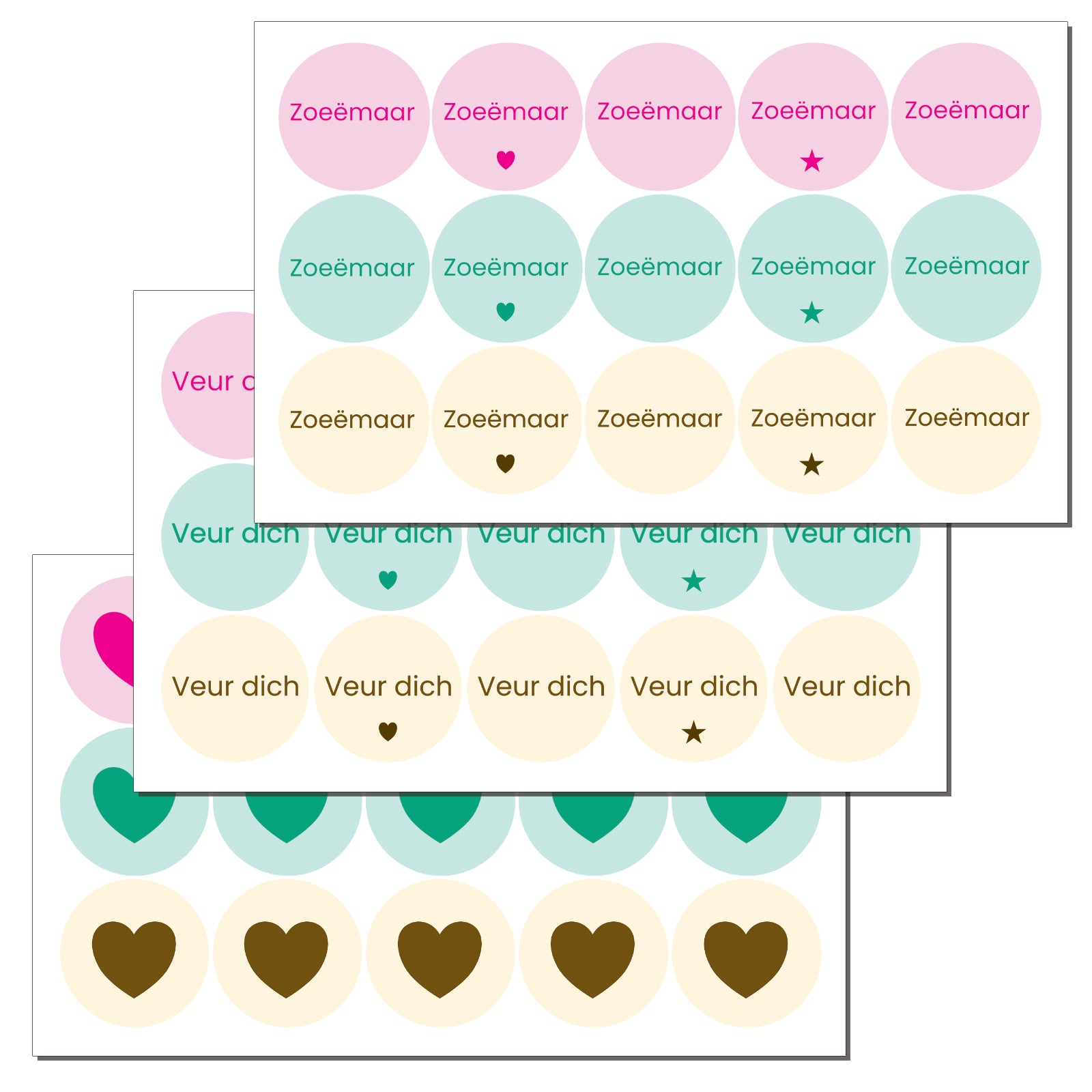 venlose stickers zoeëmaar veur dich hartje pastel